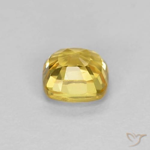 Zaffiro Dorato naturale da 0.54 ct, Cuscino, VVS-VS