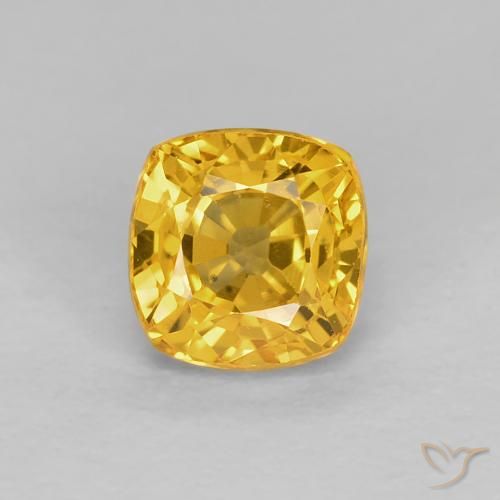 0.68ct Naturale Dorato Zaffiro, Cuscino, VVS-VS