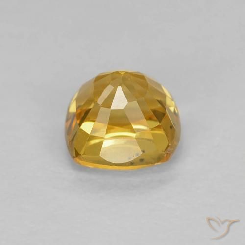 Zaffiro Dorato naturale da 0.68 ct, Cuscino, VVS-VS