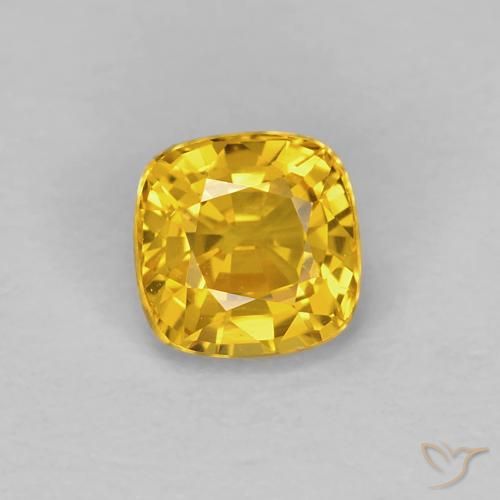 0.55ct Naturale Dorato Zaffiro, Cuscino, VVS
