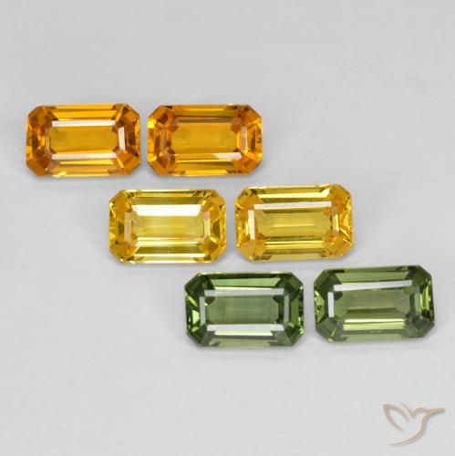 Gemme di Zaffiro Multicolore naturale da 2.54 ct, Ottagonale / Taglio smeraldo, VVS-VS