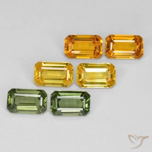 Gemme di Zaffiro Multicolore naturale da 2.54 ct, Ottagonale / Taglio smeraldo, VVS-VS