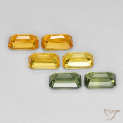 Gemme di Zaffiro Multicolore naturale da 2.60 ct, Ottagonale / Taglio smeraldo, VVS