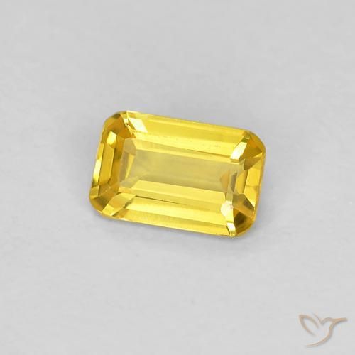 Zaffiro Oro giallastro naturale da 0.34 ct, Ottagonale / Taglio smeraldo, VVS-VS