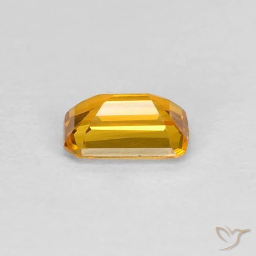 Zaffiro Dorato scuro naturale da 0.37 ct, Ottagonale / Taglio smeraldo, VVS