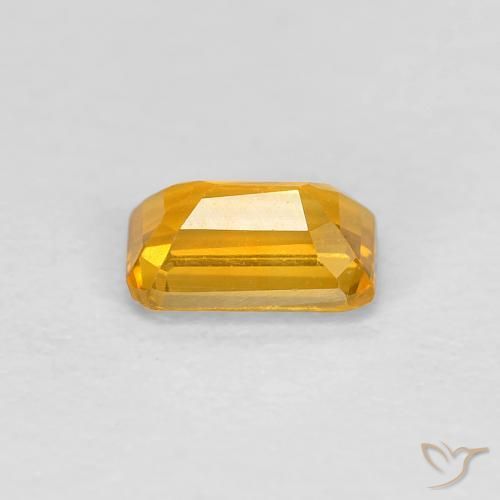 Zaffiro Arancio-Oro naturale da 0.42 ct, Ottagonale / Taglio smeraldo, VVS