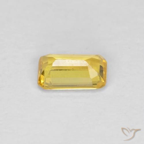 Zaffiro Giallo Toscana naturale da 0.34 ct, Ottagonale / Taglio smeraldo, VVS-VS
