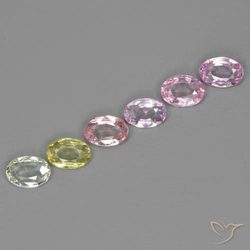 2.50ctw Naturale Multicolore Zaffiro, Ovale, VS
