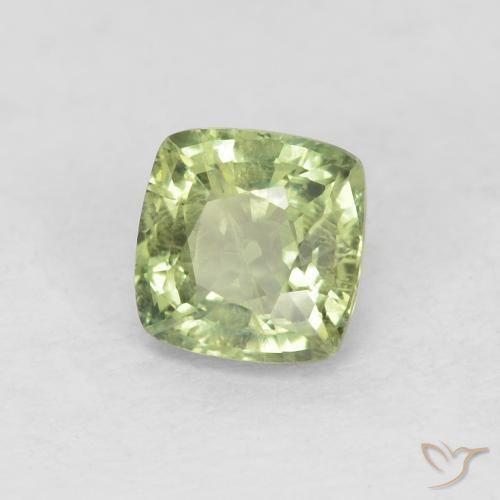 Zaffiro Verde scuro pallido naturale da 0.79 ct, Cuscino, VS