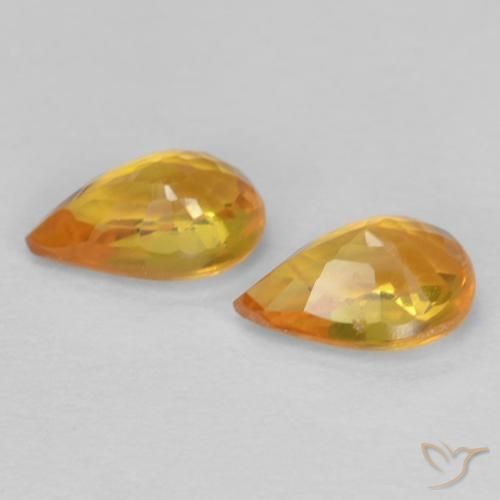 Gemme di Zaffiro Oro naturale da 1.09 ct, Forma a pera, VS