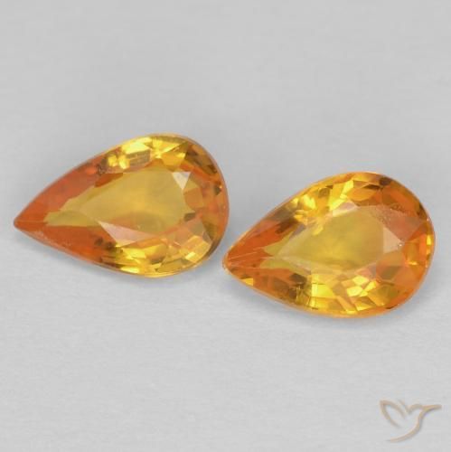 0.90ctw Naturale Oro Zaffiro, Forma a pera, VS