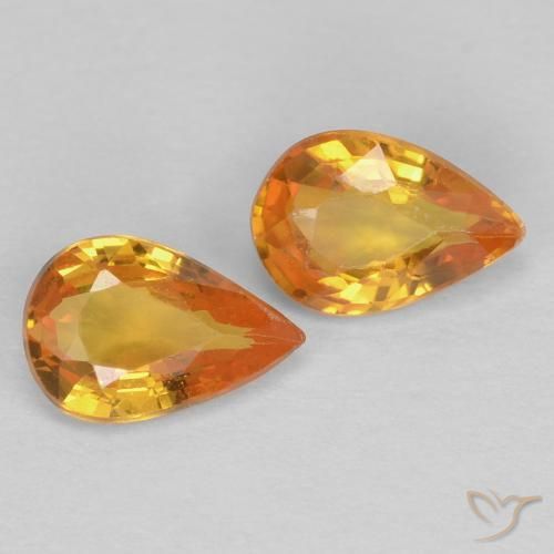 Gemme di Zaffiro Oro naturale da 0.90 ct, Forma a pera, VS