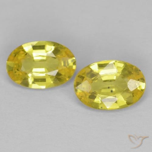 1.01ctw Naturale Giallo chiaro Zaffiro, Ovale, VVS