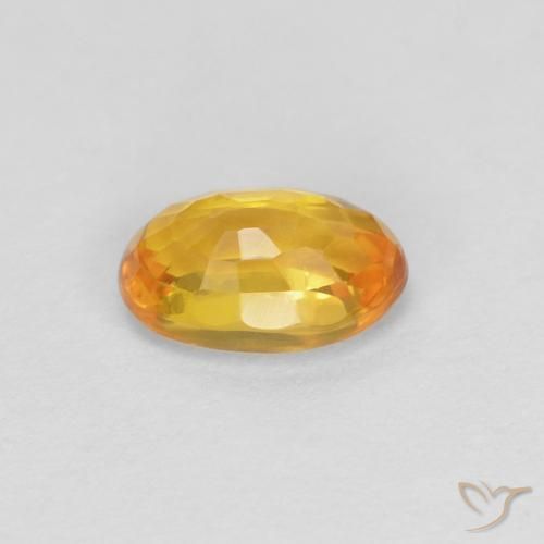 Zaffiro Albicocca Arancia naturale da 0.66 ct, Ovale, VVS-VS