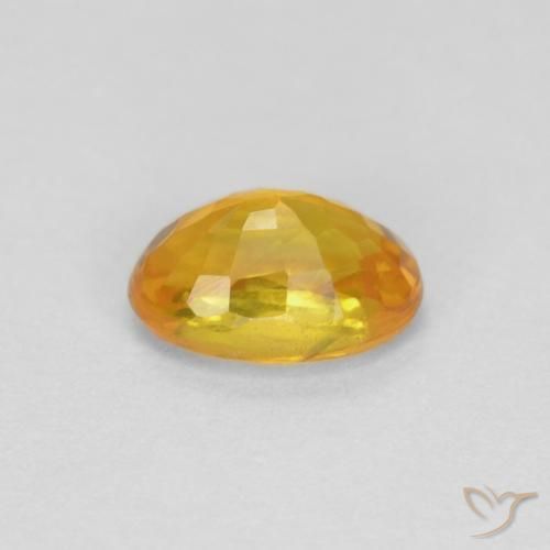 Zaffiro Dorato naturale da 0.72 ct, Ovale, VVS-VS