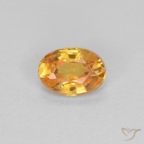 0.44ct Naturale Arancio intenso-OroG Zaffiro, Ovale, VVS