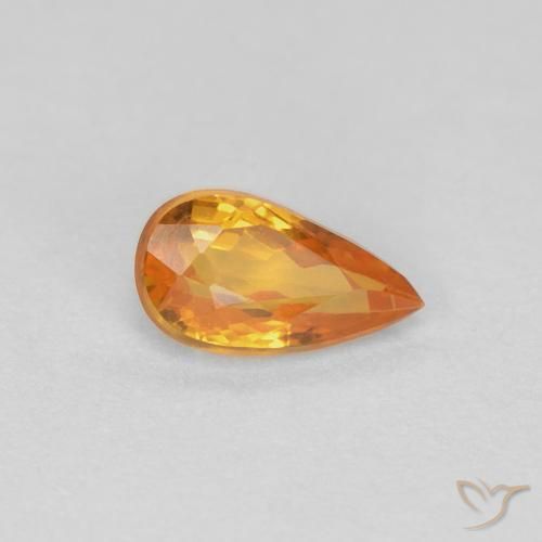 Zaffiro Oro naturale da 0.36 ct, Forma a pera, VVS