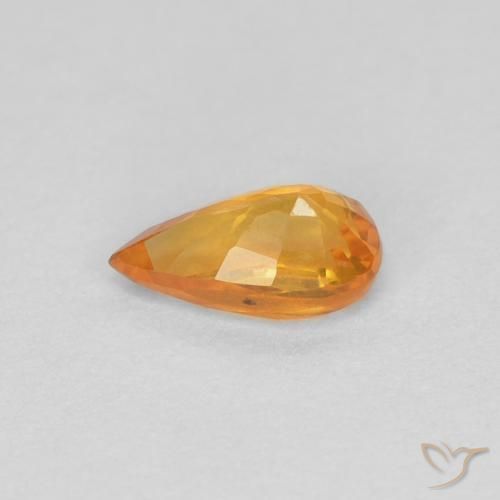 Zaffiro Oro naturale da 0.36 ct, Forma a pera, VVS