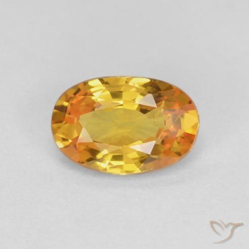 0.60ct Naturale Dorato Zaffiro, Ovale, VS