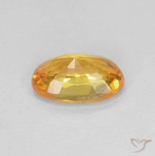 Zaffiro Dorato naturale da 0.60 ct, Ovale, VS