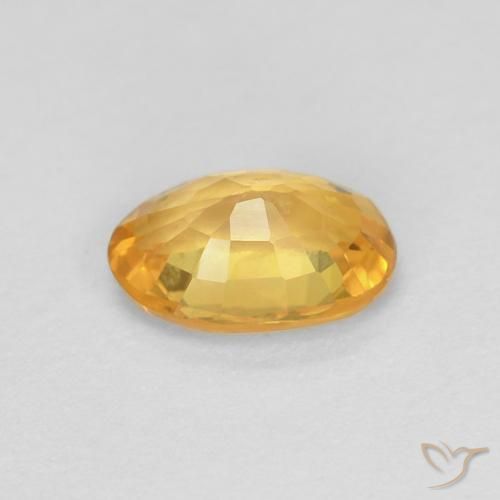 Zaffiro Arancio Dorato Profondo naturale da 0.56 ct, Ovale, VS