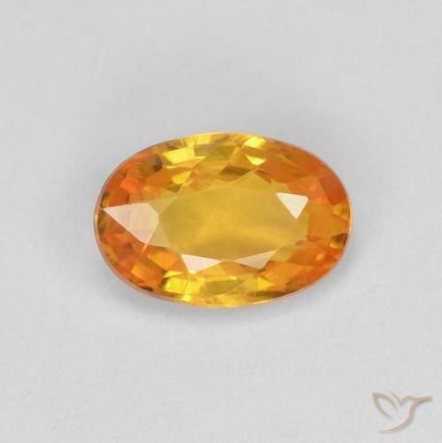 0.60ct Naturale Oro Zaffiro, Ovale, VVS-VS
