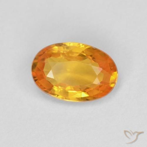Zaffiro Oro naturale da 0.60 ct, Ovale, VVS-VS