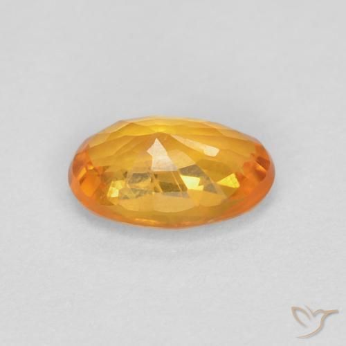 Zaffiro Oro naturale da 0.60 ct, Ovale, VVS-VS