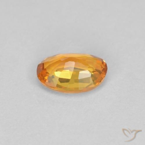 Zaffiro Albicocca Arancia naturale da 0.43 ct, Ovale, VVS