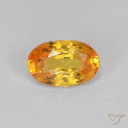 0.61ct Naturale Oro Zaffiro, Ovale, VVS