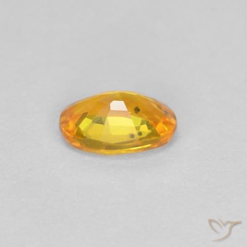 Zaffiro Arancio Medio naturale da 0.43 ct, Ovale, VVS-VS