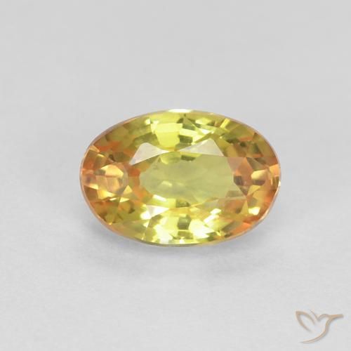 0.66ct Naturale Arancione-Oro Zaffiro, Ovale, VVS-VS