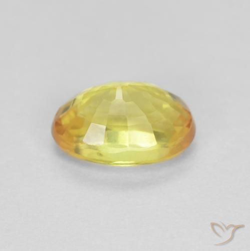 Zaffiro Arancione-Oro naturale da 0.66 ct, Ovale, VVS-VS
