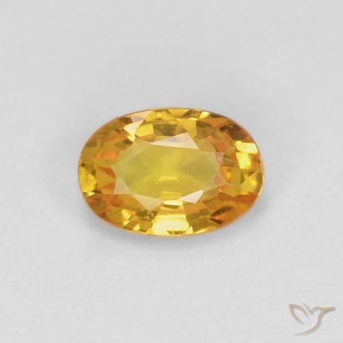 0.60ct Naturale Dorato Zaffiro, Ovale, VVS
