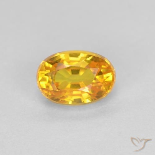 0.73ct Naturale Dorato Zaffiro, Ovale, VVS
