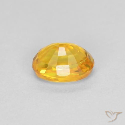 Zaffiro Dorato naturale da 0.73 ct, Ovale, VVS