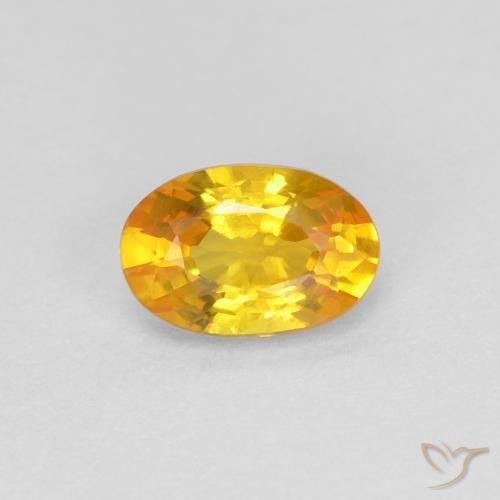 0.59ct Naturale Dorato Zaffiro, Ovale, VVS