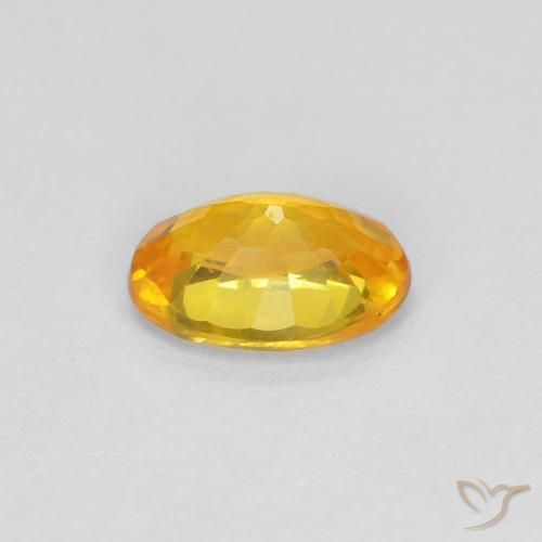 Zaffiro Dorato naturale da 0.59 ct, Ovale, VVS