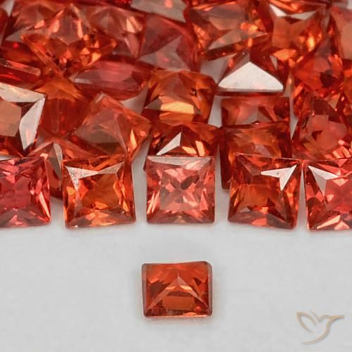 Zaffiro Rosso intenso naturale da 0.08 ct, Quadrato, VS