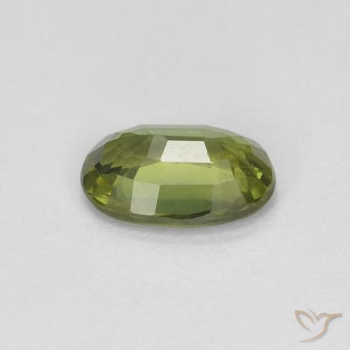 Zaffiro Verde medio naturale da 0.66 ct, Ovale, VS