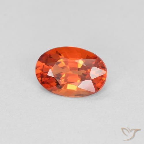 Zaffiro Rosso intenso naturale da 0.49 ct, Ovale, VVS