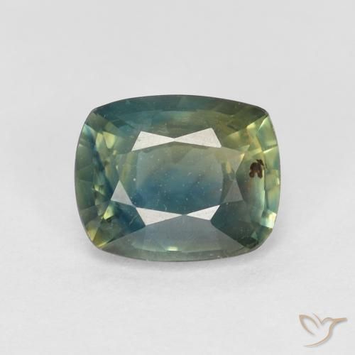 1.13ct Naturale Multicolore Zaffiro, Cuscino, VS
