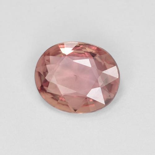 Zaffiro Rosa chiaro naturale da 0.60 ct, Taglio ovale, VS