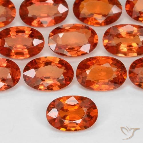 0.52ct Naturale Arancio Medio Zaffiro, Ovale, VS