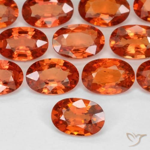 Zaffiro Arancio Medio naturale da 0.52 ct, Ovale, VS
