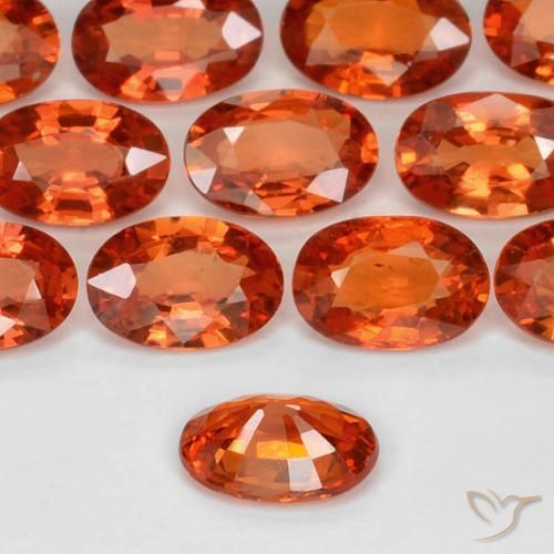 Zaffiro Arancio Medio naturale da 0.52 ct, Ovale, VS