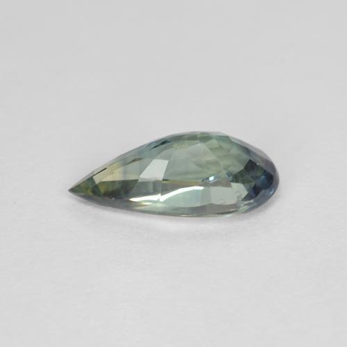 Zaffiro Verde scuro naturale da 1.06 ct, Forma a pera, VVS-VS