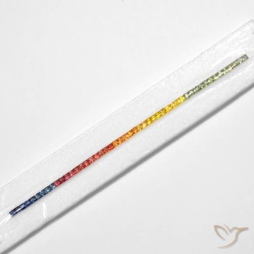 Gemme di Zaffiro Multicolore naturale da 8.78 ct, Quadrato, VS