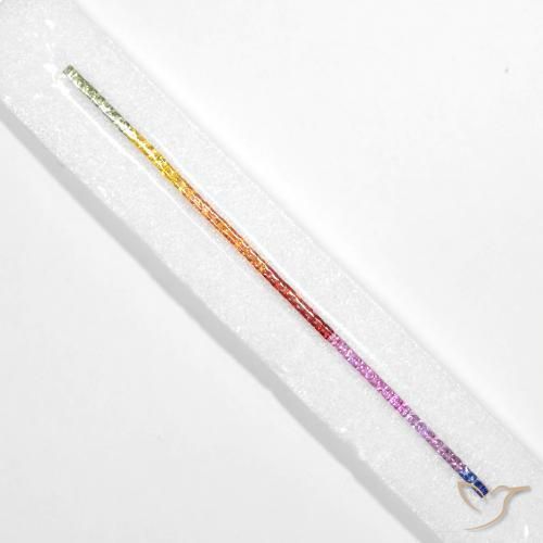 6.63ctw Naturale Multicolore Zaffiro, Quadrato, VS