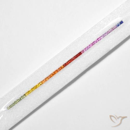 Gemme di Zaffiro Multicolore naturale da 6.63 ct, Quadrato, VS